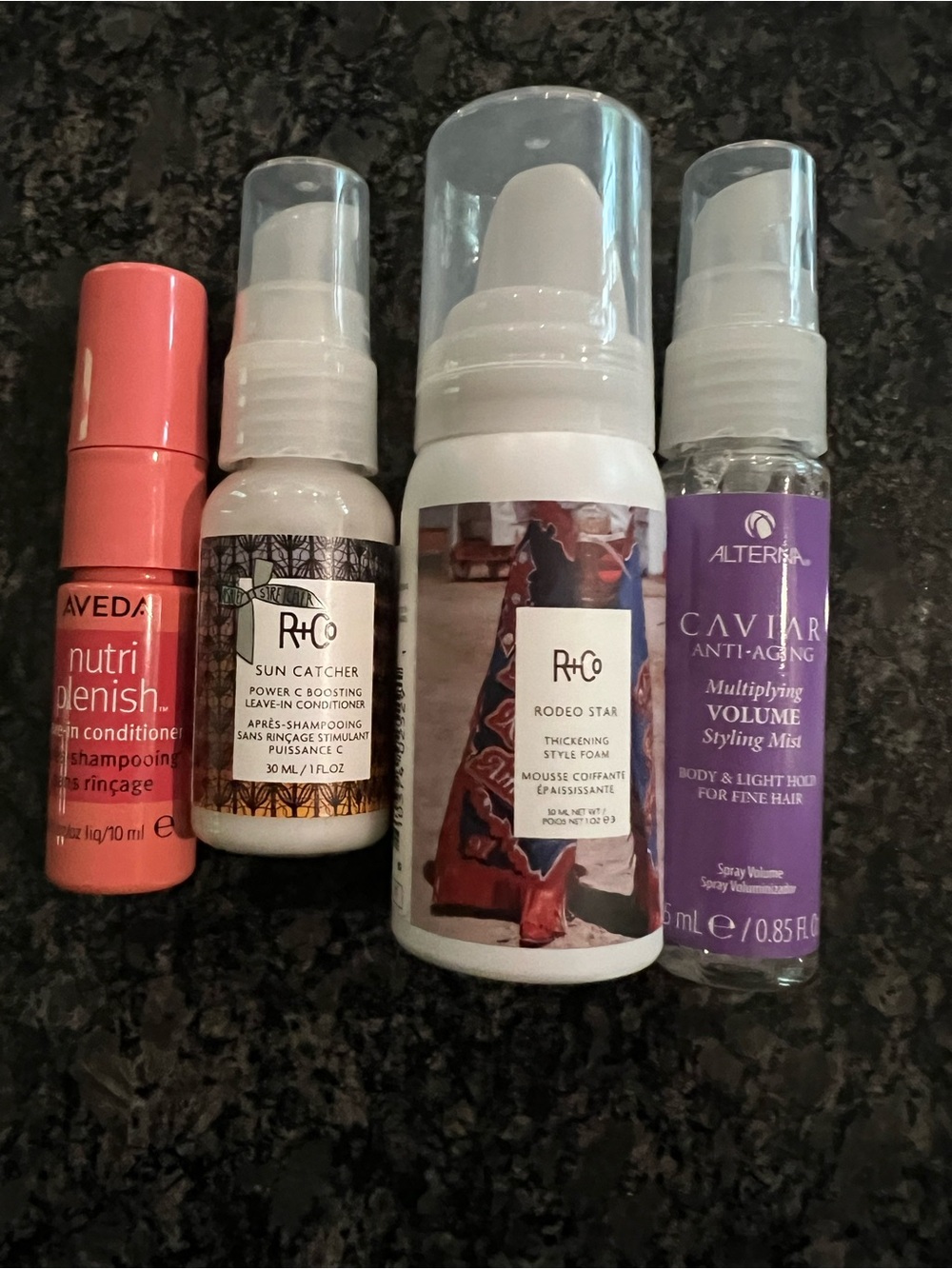 R + CO, Aveda, Caviar hair styling and treatment travel size NEW